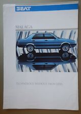 Seat malaga orig for sale  UK