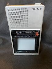 Antigo 1980 Sony Watchman UHF VHF plano preto branco TV e alça de transporte funciona comprar usado  Enviando para Brazil