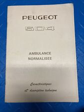 Peugeot 504 ambulance d'occasion  Nancy-