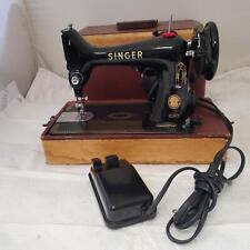 Máquina de coser eléctrica portátil vintage SINGER 99k con estuche y pedal (1) segunda mano  Embacar hacia Argentina