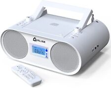 Rádio estéreo portátil KLIM Boombox B4 CD player com Bluetooth, MP3, controle remoto - BRANCO comprar usado  Enviando para Brazil