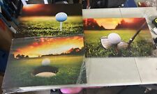 Golf Canvas Photos Set Of 3 16x24 for sale  Shipping to South Africa