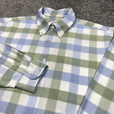 Usado, Camisa masculina Brooks Brothers grande botão verde azul xadrez grade colarinho trabalho comprar usado  Enviando para Brazil