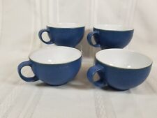 Lote de 4 tazas de té para desayuno blanco DENBY REFLEX AZUL de 2 3/8" de alto segunda mano  Embacar hacia Argentina