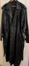 mens leather trench coat for sale  NEWARK