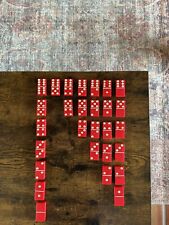 Vintage 28 Double Six Dominoes,  Thick Red, White Dots (Complete Set, No Box!!!) for sale  Shipping to South Africa