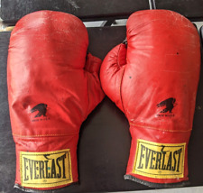 Guantes de Boxeo Everlast De Colección 16 Oz EE. UU. Cuero Rojo Cajas de Lucha Estilo Años 70, usado segunda mano  Embacar hacia Argentina