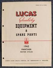 Lista de repuestos para motocicletas Lucas Panther 1962 #CE829G segunda mano  Embacar hacia Mexico