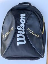 Mochila con raqueta de tenis Wilson Tour negra y dorada, usado segunda mano  Embacar hacia Argentina