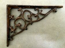 Used, 4 pc ORNAMENTAL BRACKET vintage look antique brown patina finish iron brace 7" for sale  Judsonia