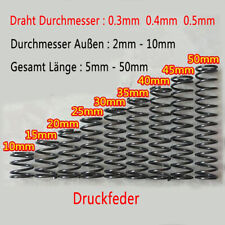 10Stück Druckfeder Draht Durchmesser 0.3mm 0.4mm 0.5mm Federstahl Länge 5mm-50mm comprar usado  Enviando para Brazil