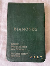 Livro de cálculo de preço de diamante antigo - Cortador e importador de Nova York - Cerca de 1920, usado comprar usado  Enviando para Brazil