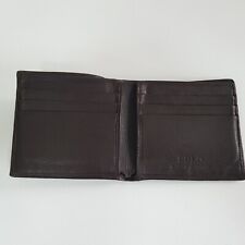 Billetera polo Ralph Lauren para hombre cuero plegable marrón oscuro estilo delgado simple segunda mano  Embacar hacia Argentina