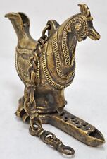 Usado, Antigua lámpara de luz de aceite colgante de diseño de pájaro de latón original antigua hecha a mano segunda mano  Embacar hacia Argentina
