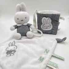 Conjunto de edredom chupeta e chupeta Nijntje Miffy listrado coelho pelúcia amoroso livro bebê presente, usado comprar usado  Enviando para Brazil