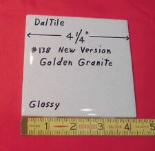 1 pc. Golden Granite: Glossy Ceramic Tile; by Daltile 4-1/4" Gold-Brown Speckled, used for sale  Shipping to South Africa