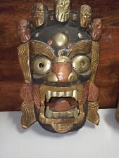 Maschera tribale legno usato  Torino