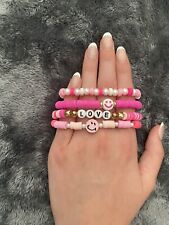 Usado, ⭐️Pulseras de cuentas de arcilla (¡rosa y paquete de 4!)⭐️ segunda mano  Embacar hacia Argentina