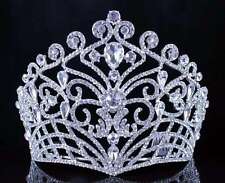 CONCURSO DE FORMATURA NUPCIAL COROA TIARA STRASS CRISTAL AUSTRÍACO CLARO EXUBERANTE T11884 comprar usado  Enviando para Brazil