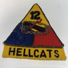 RARE 12th armored ww2 helcats patch bullion fr collection lot #32, used for sale  Shipping to South Africa