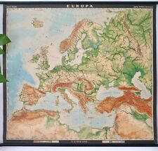 Vintage schulwandkarte europa gebraucht kaufen  Deutschland