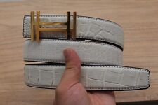 No Jointed White Genuine Alligator CROCODILE Leather SKIN Men's Belt - W 1.5" for sale  Shipping to South Africa