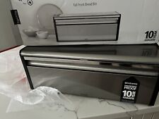 Bnib Brabantia Fall Front Bread Bin, Fingerprint Proof Matt Steel - RRP £64.00 for sale  Shipping to South Africa