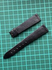 Vintage 18mm Lizard Black Color Genuine Leather  Watch Strap, SN402, used for sale  Shipping to South Africa