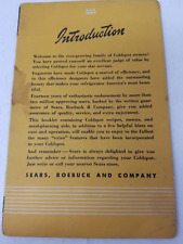 1950 Coldspot Geladeira Uso Manual Guias de Marketing Folheto Sears Roebuck, usado comprar usado  Enviando para Brazil