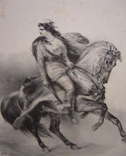 Grande lithographie equitation d'occasion  Brumath