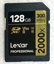 Tarjeta Lexar Professional 2000x SDHC/SDXC UHS-II Gold Series - 128 GB, UHS-II, U3,, usado segunda mano  Embacar hacia Argentina