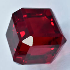 53.40 Ct Extremely Rare Lab-Created Ruby Red CERTIFIED Loose Gemstone Cube Cut for sale  Shipping to South Africa