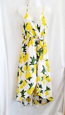 Vestido Dream Of Me Lemon Fruit decote em V tamanho grande alto baixo vestido de verão comprar usado  Enviando para Brazil