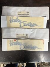 NOS OEM Harley 1987 Silver/Blue Script Tank Decals 14031-87 Softail FXRS Set 2 for sale  Shipping to South Africa