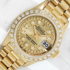 Relógio Rolex Lady Datejust ouro amarelo 18 quilates presidente champanhe moldura diamante, usado comprar usado  Enviando para Brazil