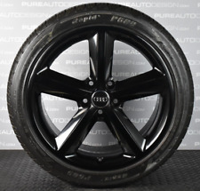 Four Genuine Audi 18" A4 A5 VIPER BLACK Alloy Wheels With Tyres 6mm Plus!, used for sale  YORK