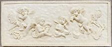 HTF Bas Relief Mural Cast Heavy Resin Wall Plaque Art Classical Cherubs 3D RARE, used for sale  Shipping to South Africa