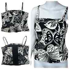 St. John Sport Top Size Small Marie Gray Butterfly Bustier Tank Peplum Hem Lined for sale  Shipping to South Africa