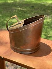 Vintage Antique Copper Brass Scuttle Bucket Planter Pitcher for sale  Shipping to South Africa
