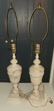 Pair Italian Alabaster Marble Neoclassical Vintage Urn Table Lamp d'occasion  Expédié en Belgium
