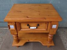 Solid Pine Side / End Table with Drawer, Shelf and Ceramic Detailing for sale  Shipping to South Africa