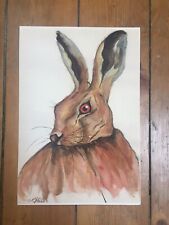 Hare original watercolour for sale  TODMORDEN