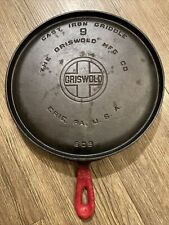 Vintage GRISWOLD 609 #9 Cast Iron Griddle Skillet Large Logo Erie PA USA! for sale  Shipping to South Africa