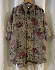 Camisa vintage Perry Ellis disco floral slik XL para hombre segunda mano  Embacar hacia Argentina