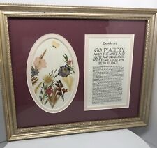Desiderata poem framed for sale  La Canada Flintridge