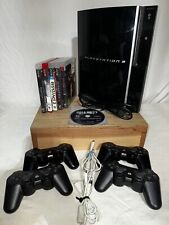 Sony PS3 Phat Console Bundle. 80gb. Controllers, Games, Power Cord, Chargers., used for sale  Shipping to South Africa