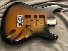 Squier by Fender Stratocaster Strat Guitar Body 2TSB Two Tone Sunburst + Bridge, used for sale  Shipping to South Africa