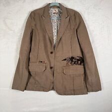 Blazer masculino Triple Five Soul jaqueta casual com bolsos bege tamanho médio em excelente estado usado comprar usado  Enviando para Brazil