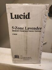 LUCID 2 Inch Full Size Lavender Infused Memory Foam Mattress Topper  for sale  Shipping to South Africa