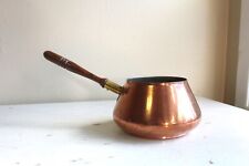 Matthias Schumacher Copper Plate Metal Saucier Small Sauce Pan Pot Wooden Handle, used for sale  Shipping to South Africa